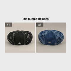 Denim Hat Retro Stitching Five-pointed Star Painter Hat