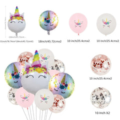 Unicorn Balloons Set for Girls Birthday Party