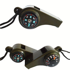 3 in 1 Whistle with Compass and Thermometer, 2pcs