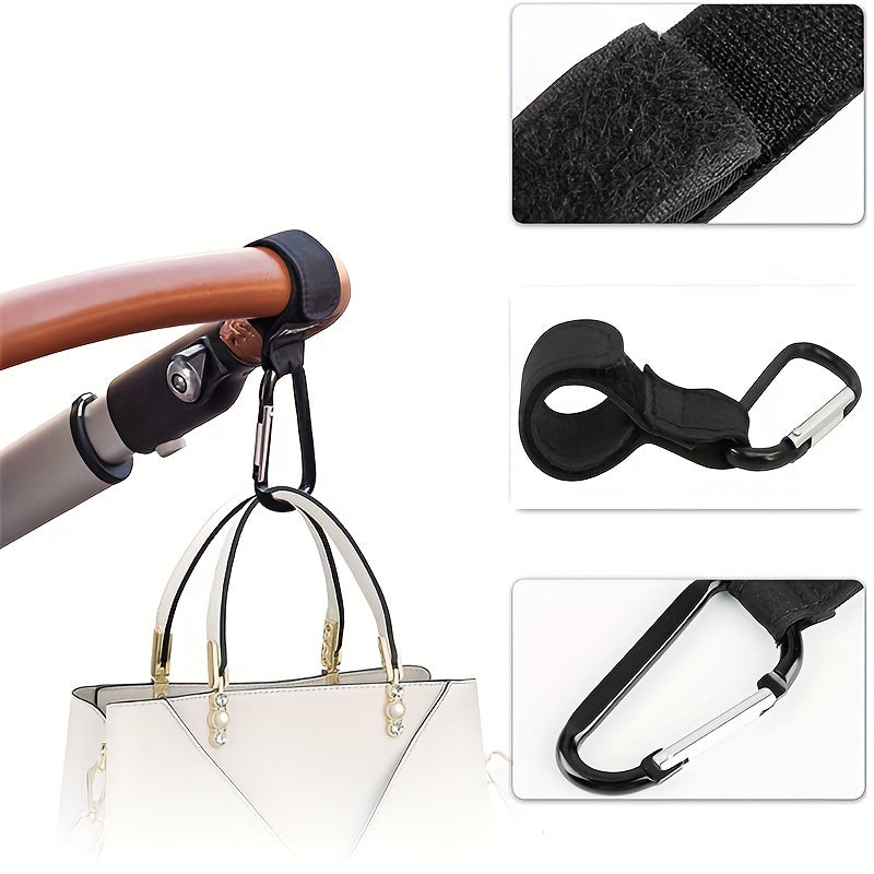 2pcs Baby Stroller Hooks Convenient Organizer Clips For Shopping Bags