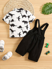 Baby Boy Dinosaur Suit Short Sleeve Overall Pants