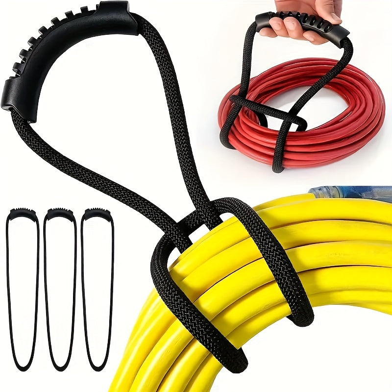 3pcs 24in Storage Strap With Handle Extension Cord Organizer