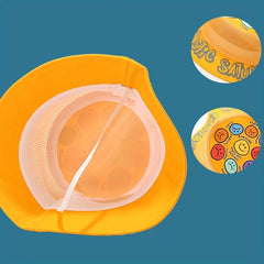 Kids Cartoon Fisherman Hat Breathable Mesh Sun Protection Bucket Hat
