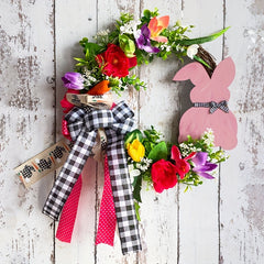 Easter Bunny Wooden Wreath Christmas Decorations