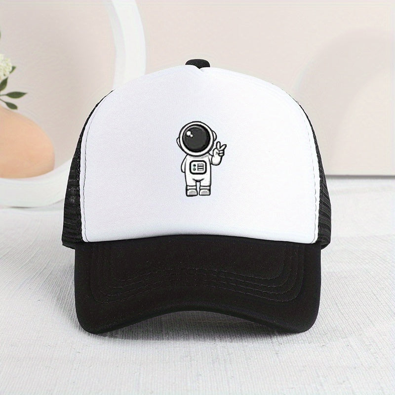 Casual Astronaut Mesh Cap Sun Protection for Summer, Boys Girls