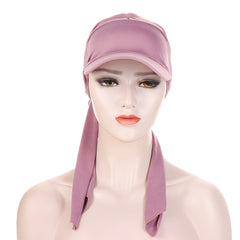 Solid Sun Hat Pleated Head Scarf Hat Casual Head Hat Cap Headwear