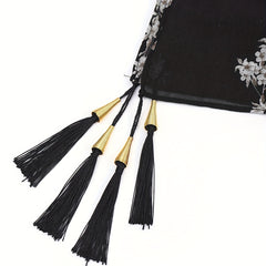 Flower Print Tassel Shawl Thin Gauze Scarf Outdoor Beach Towel Cover