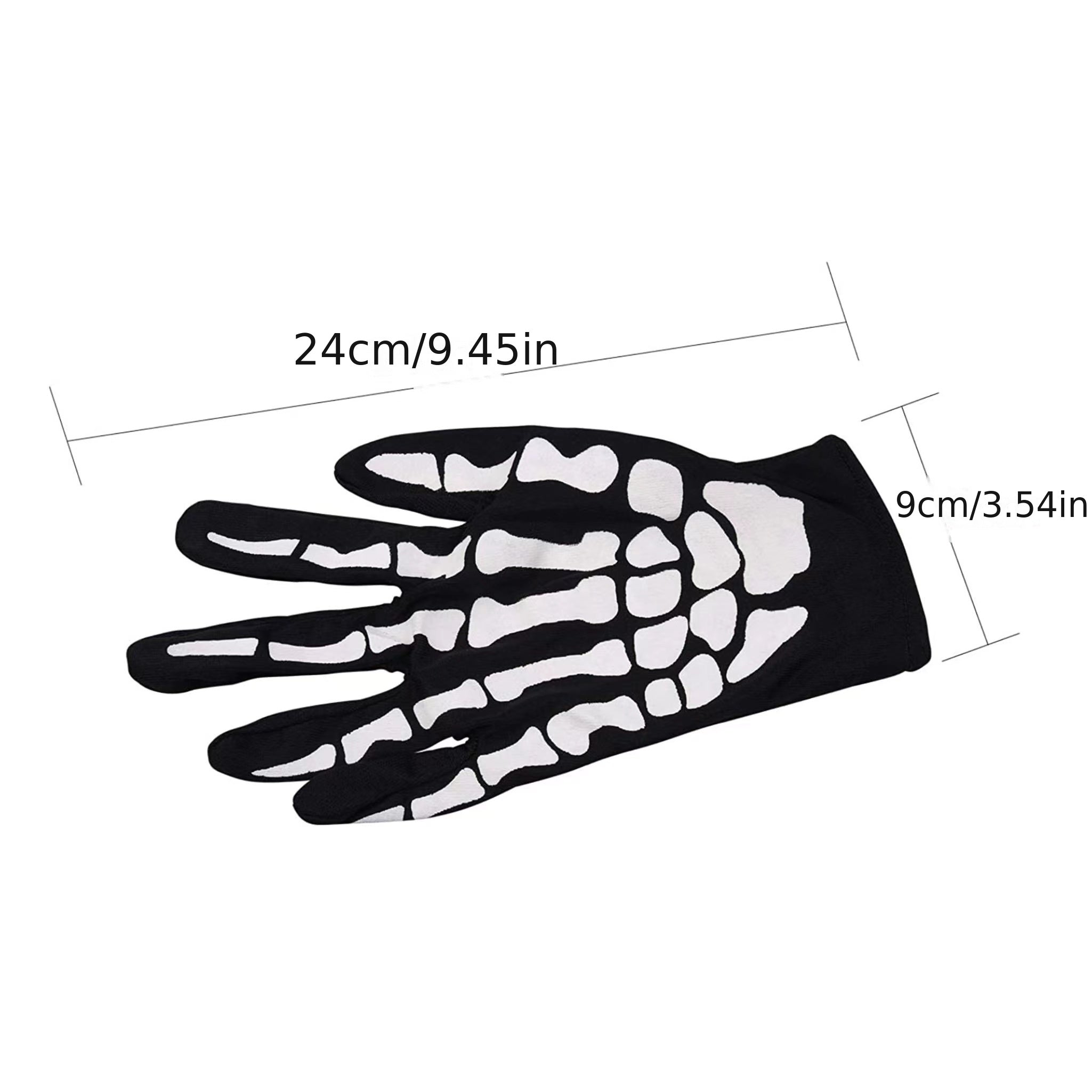 Skeleton Pattern Gloves for Halloween Carnival Performance
