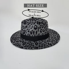Leopard Print Fedora Hat Cap Hats For Women Men Outdoor Hat