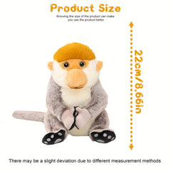 Adorable Proboscis Monkey Plush Doll 66in Soft Stuffed Animal
