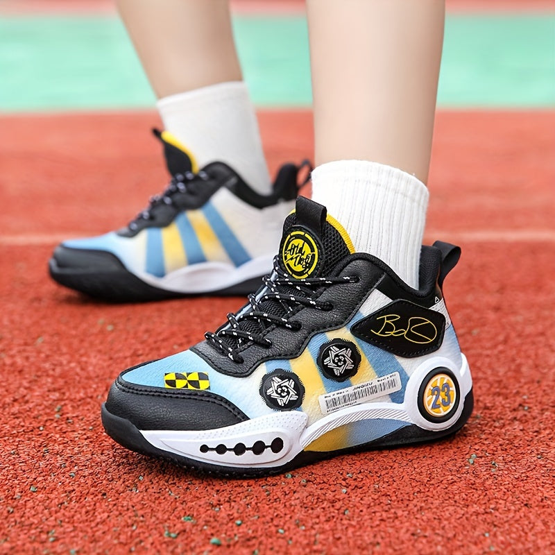 Men's Block Basketball Shoes Comfy Non Slip Sneakers