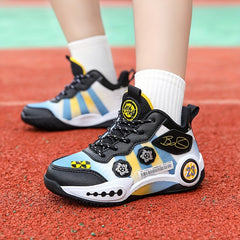 Men's Block Basketball Shoes Comfy Non Slip Sneakers