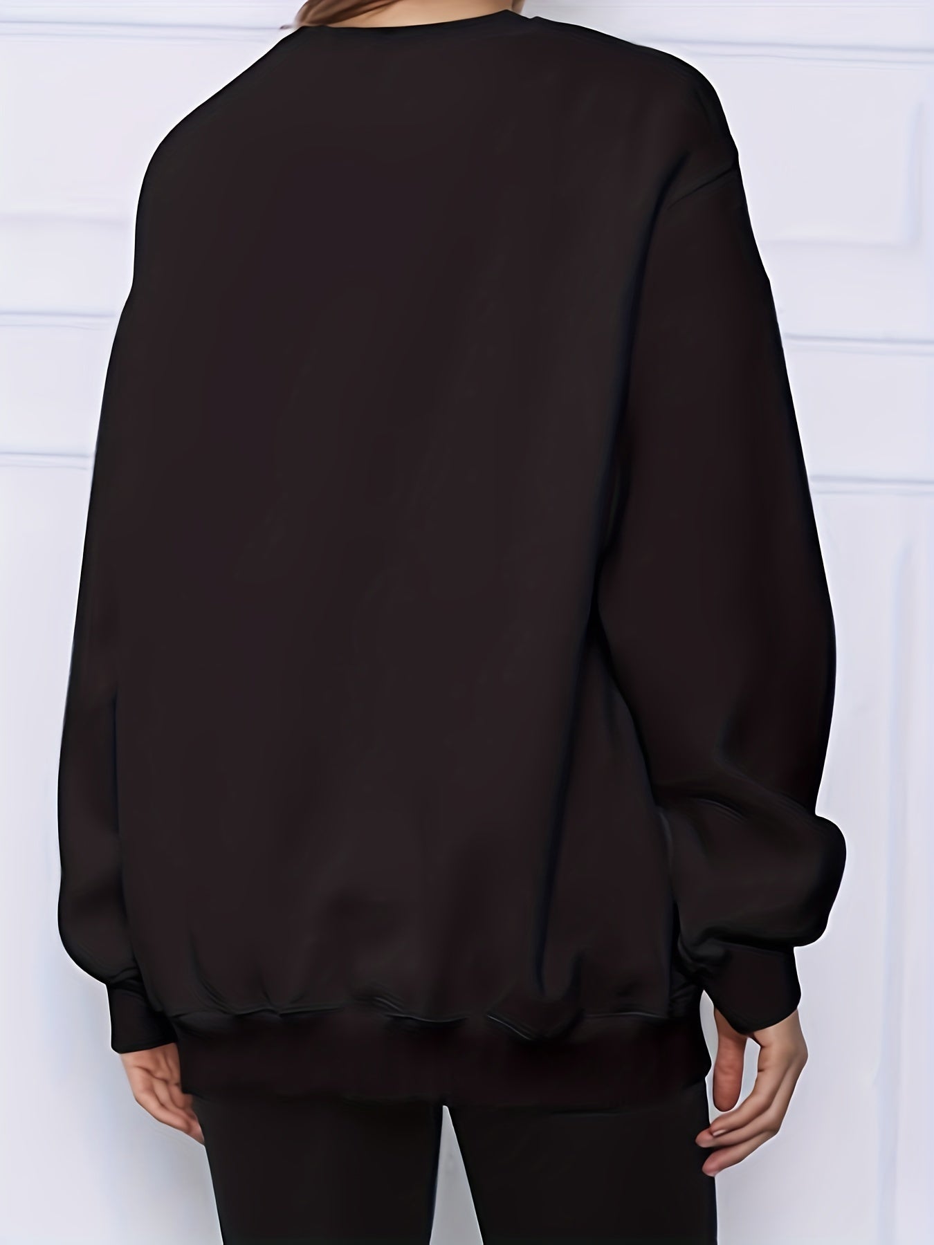 Women's Loose Crew Neck Pullover Sweatshirt