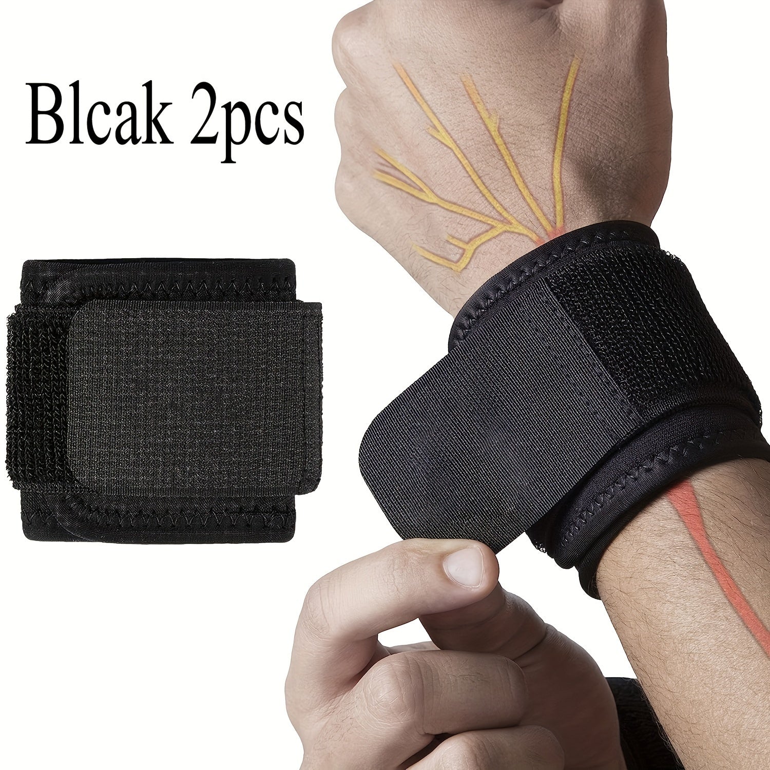 Adjustable Anti-Sprain Wristbands for Weightlifting & Strength Training