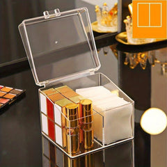 Clear Makeup Organizer with Lid Dustproof Holder