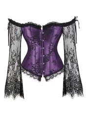 Gothic Flounce Sleeve Corset Bustier Shapewear Top