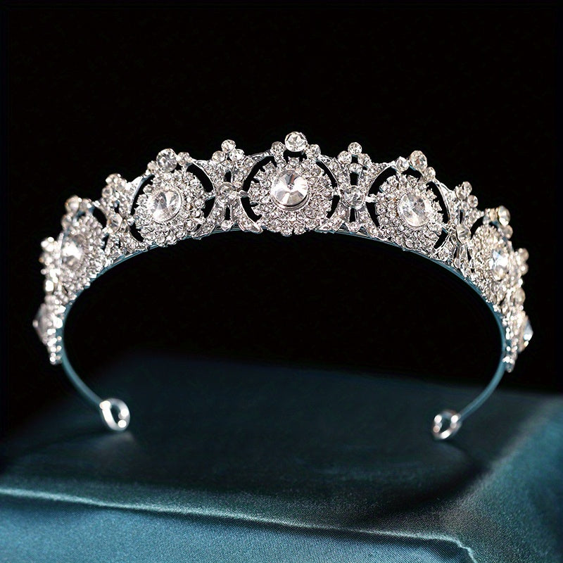 Bridal Crystal Headband Queen Princess Crown Head Jewelry Tiara