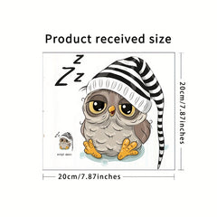 3D Owl Car Sticker Self-adhesive Waterproof PVC Toilet Cover Sticker