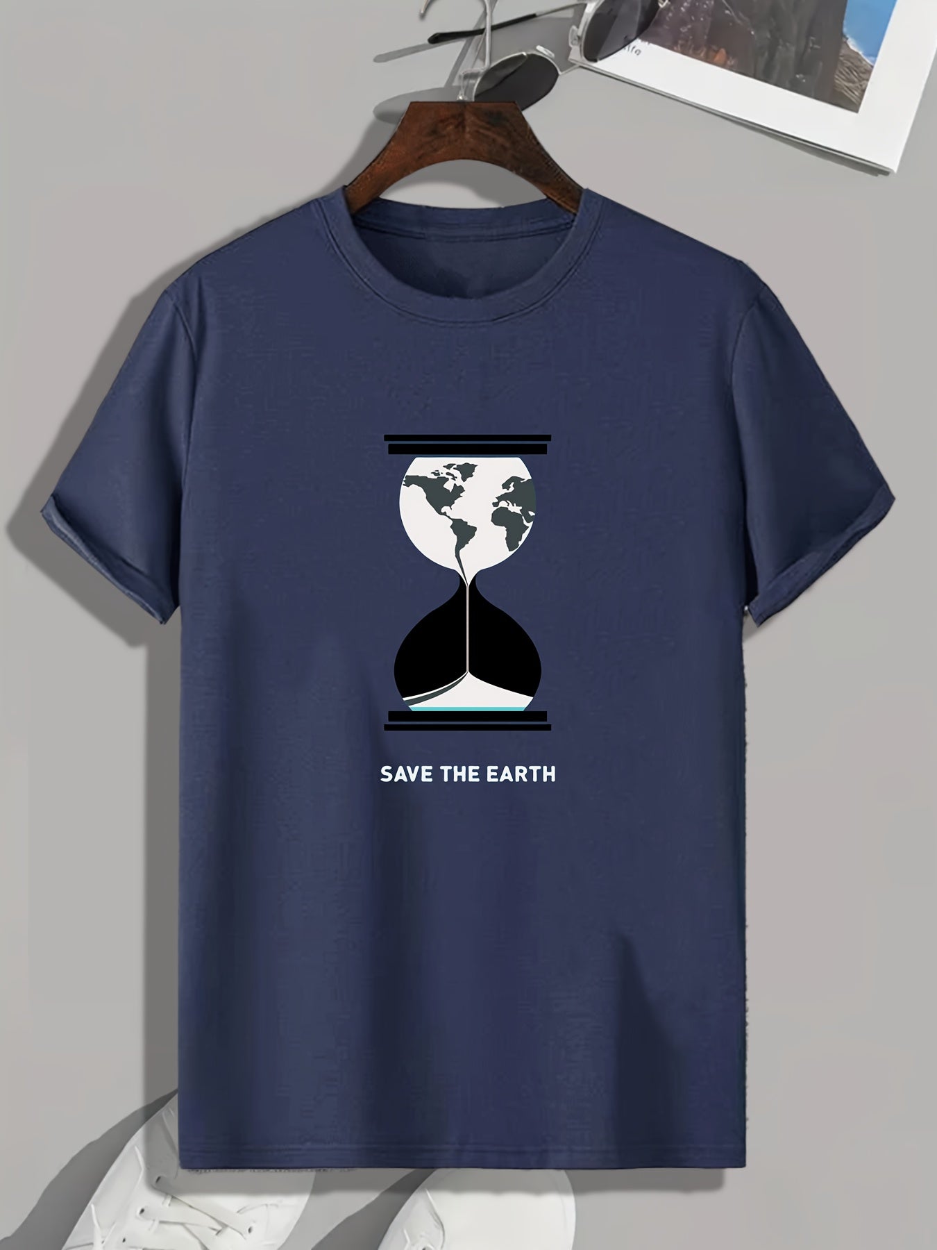 SAVE THE EARTH Men's Graphic T-shirt for Summer