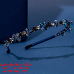 Girls Dark Rhinestone Hair Hoop Princess Accessories