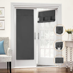 French Blackout Door Curtain - Solid Blackout Door Curtain