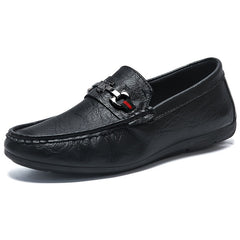 Men's Metallic Moccasin Loafers Non-slip Slip-On Shoes