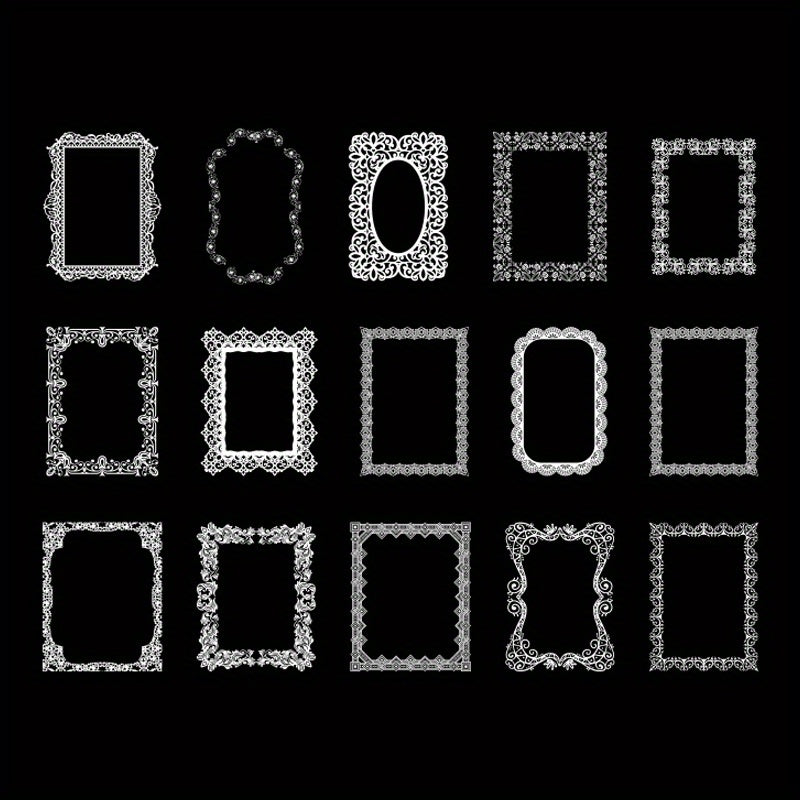 30pcs Retro Hollow Lace Stickers Pack DIY Craft Decoration