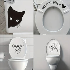 4pcs DIY Cartoon Expression Wall Stickers Bathroom Home Decor