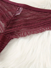 2 Pack Plus Size Lace Trim Breathable Briefs Set