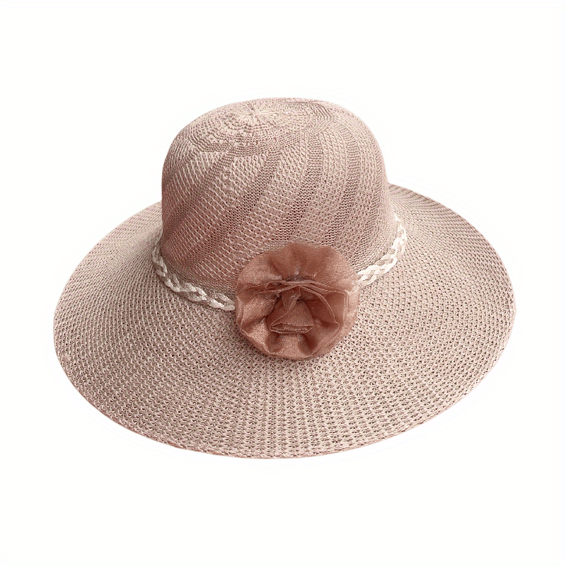 Breathable Wide Brim Summer Straw Basin Hat Women Travel Beach Hats