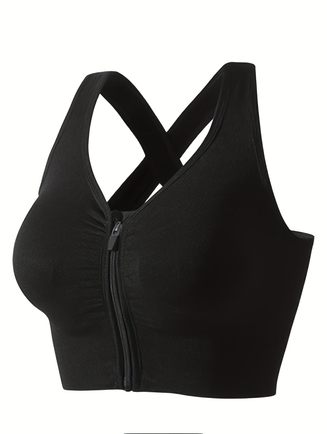 Front Zipper Sports Bra Quick Drying Workout Yoga Bra