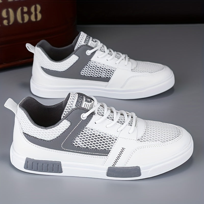 Men's Mesh Lace-Up Sneakers Outdoor Walking Shoes