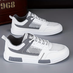 Men's Mesh Lace-Up Sneakers Outdoor Walking Shoes