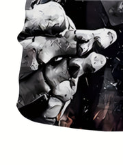 Men's 3D Death & Poker Card Print T shirt Casual Comfy Crew Neck Tee