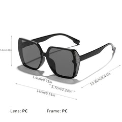 Square Large Frame Shade Sunglasses Women UV Protection Unisex