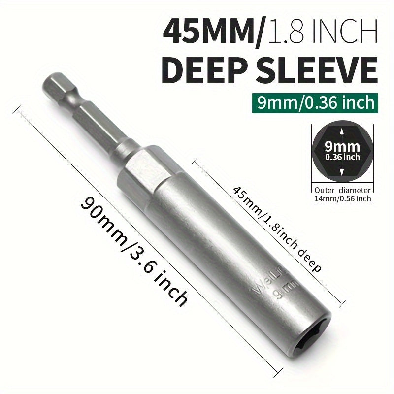45mm Deep Socket Hexagonal Wind Batch Socket Wrench