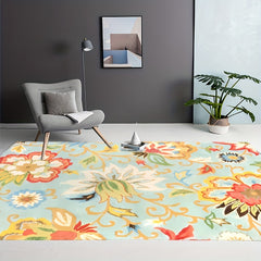 Floral Living Room Rug Area Rugs Machine Washable Non Slip Kitchen Rug