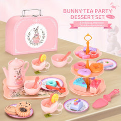 Rabbit Princess Tea Party Dress for Girls 42pcs Set Includes Tea Party Dessert