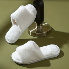 Women's Cozy Open Toe Plush Slippers