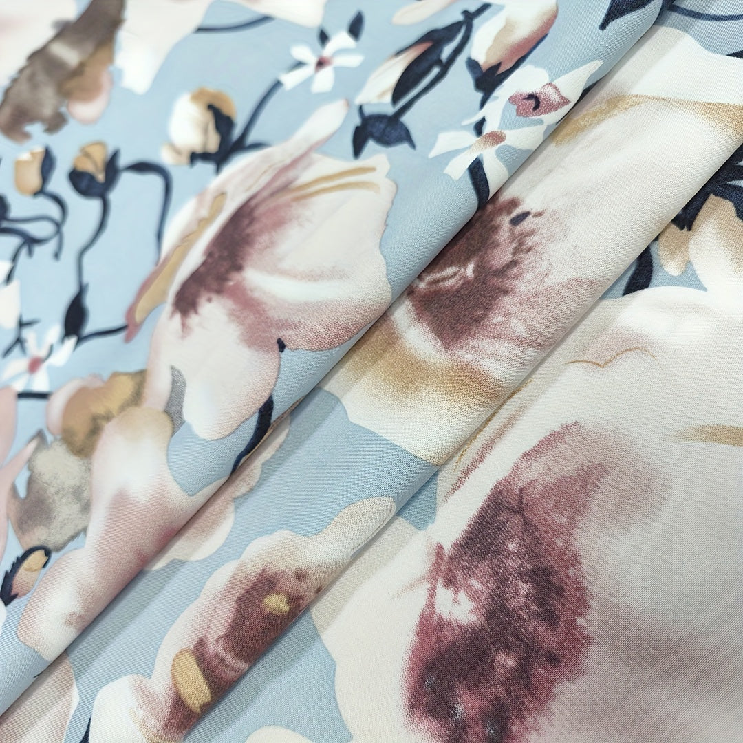 1pc Faux Cotton Fabric Diy Cloth Dress Fabric 1yard Cut Size