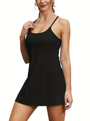 Women's 2 in 1 Tennis Dress with Shorts and Inner Pocket