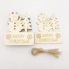 10pcs DIY Blank Christmas Wooden Sheet Decoration Gift