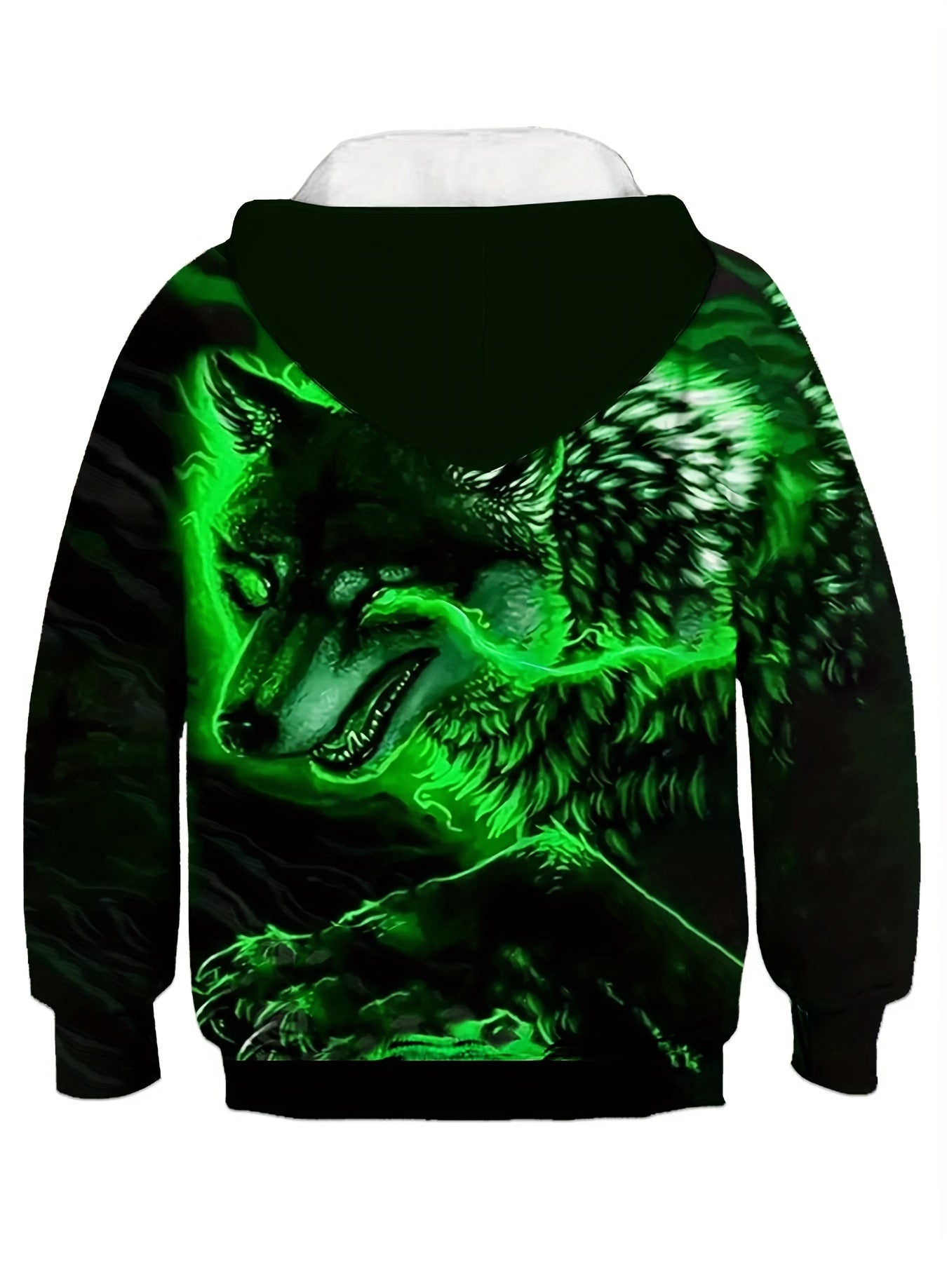 Stylish Wolf 3D Pattern Boys Sweatshirt Hoodie Spring Fall Outdoor Tops
