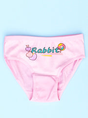 4pcs Rabbit Print Girls Briefs Cotton Underwear Kids Panties