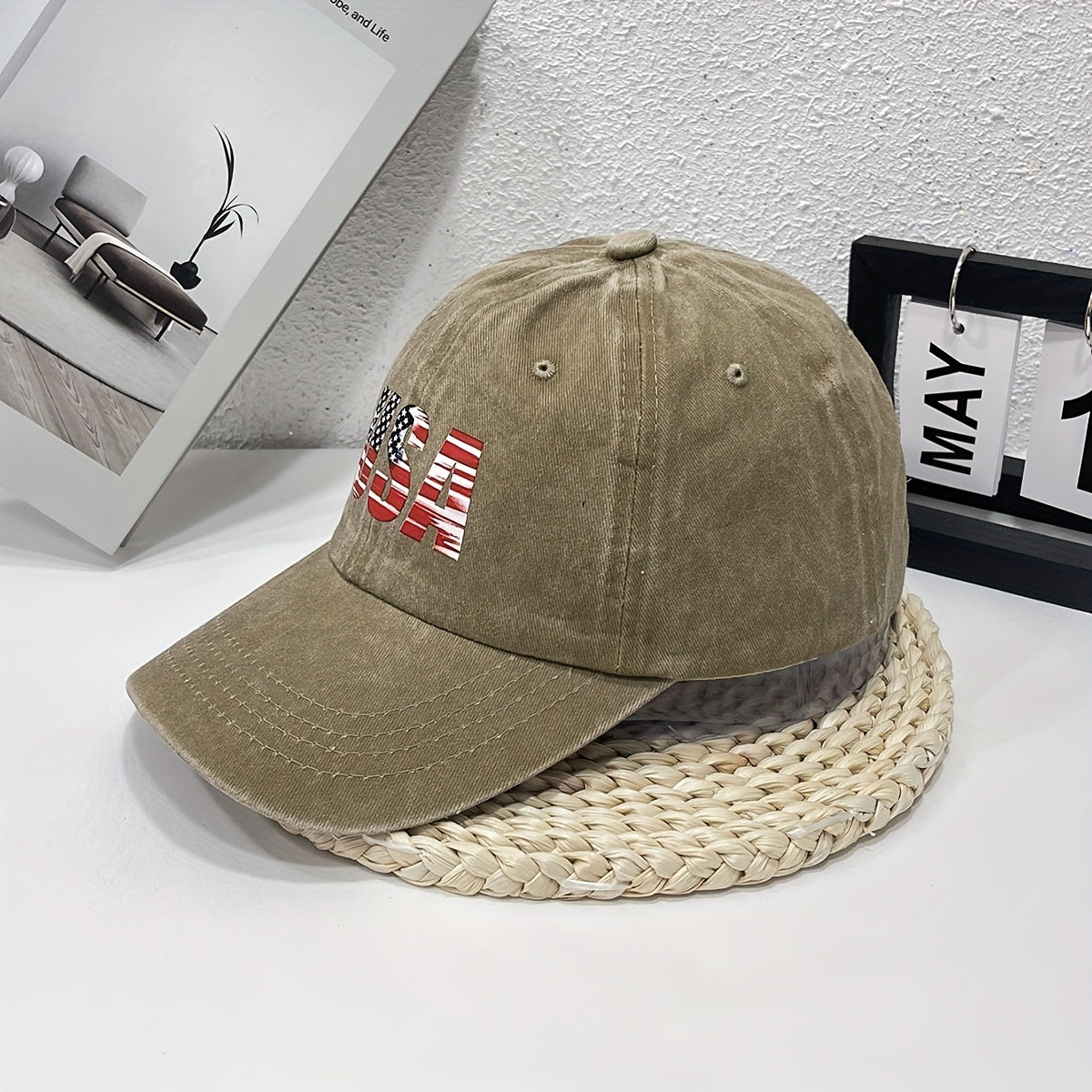 Flag Pattern Men's Denim Baseball Cap