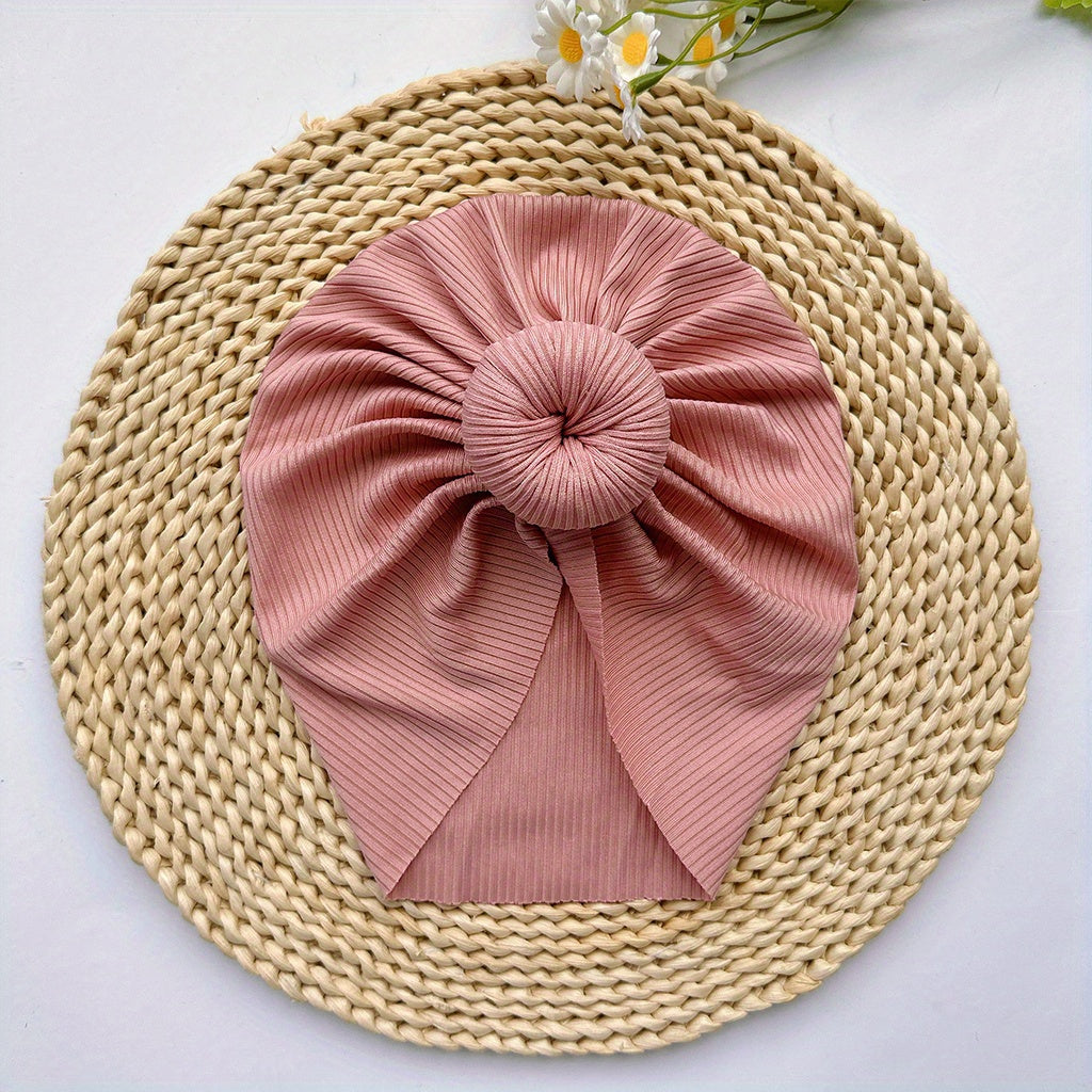 Soft Elastic Strip Flower Baby Hat For Girl