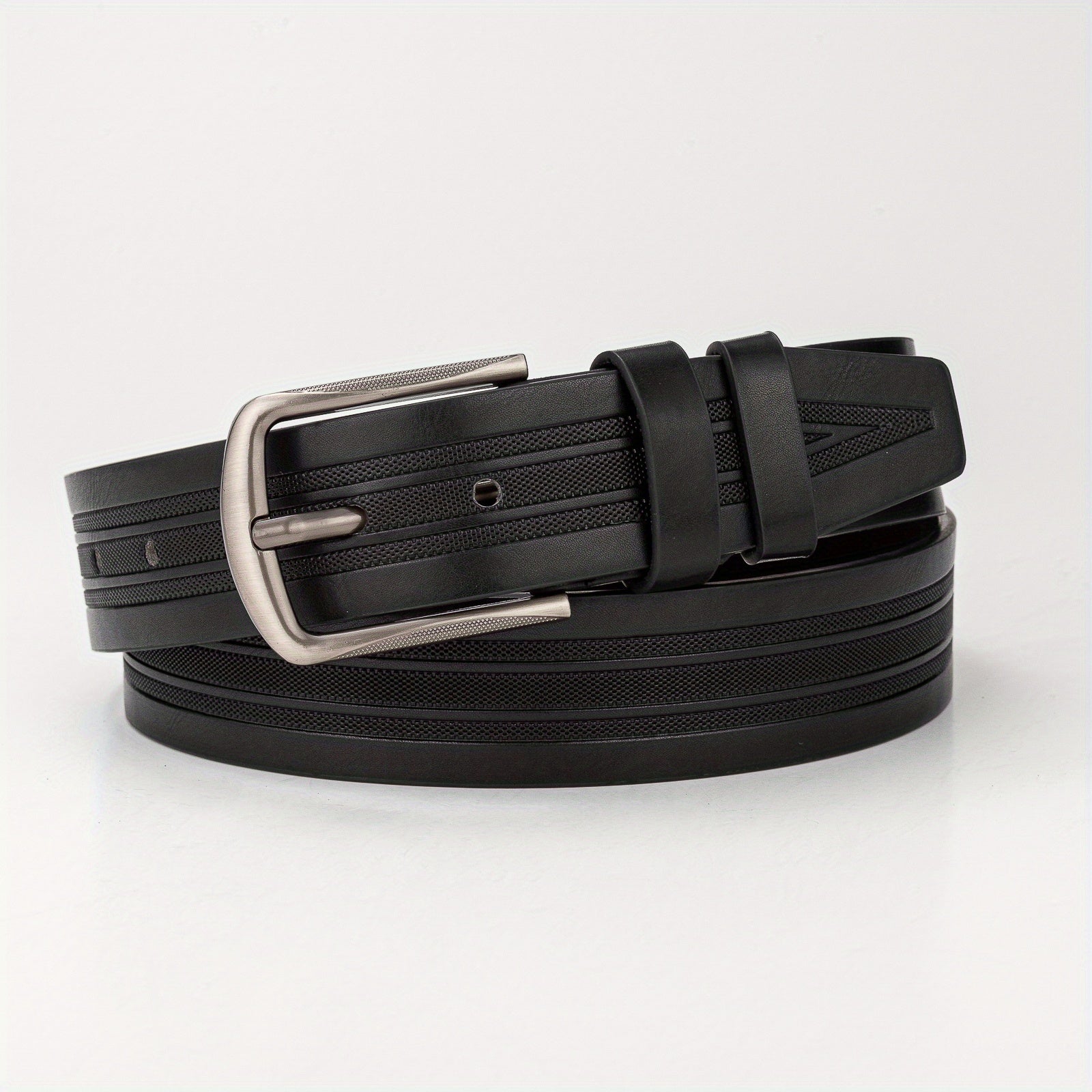 Embossed PU Men's Belt Casual Leather Belt