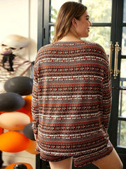 Boho Floral Stripe Lounge Set