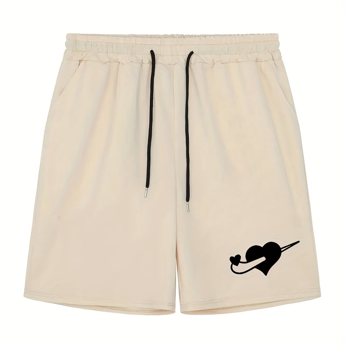 Men's Love Graphic Drawstring Shorts for Workout Fitness