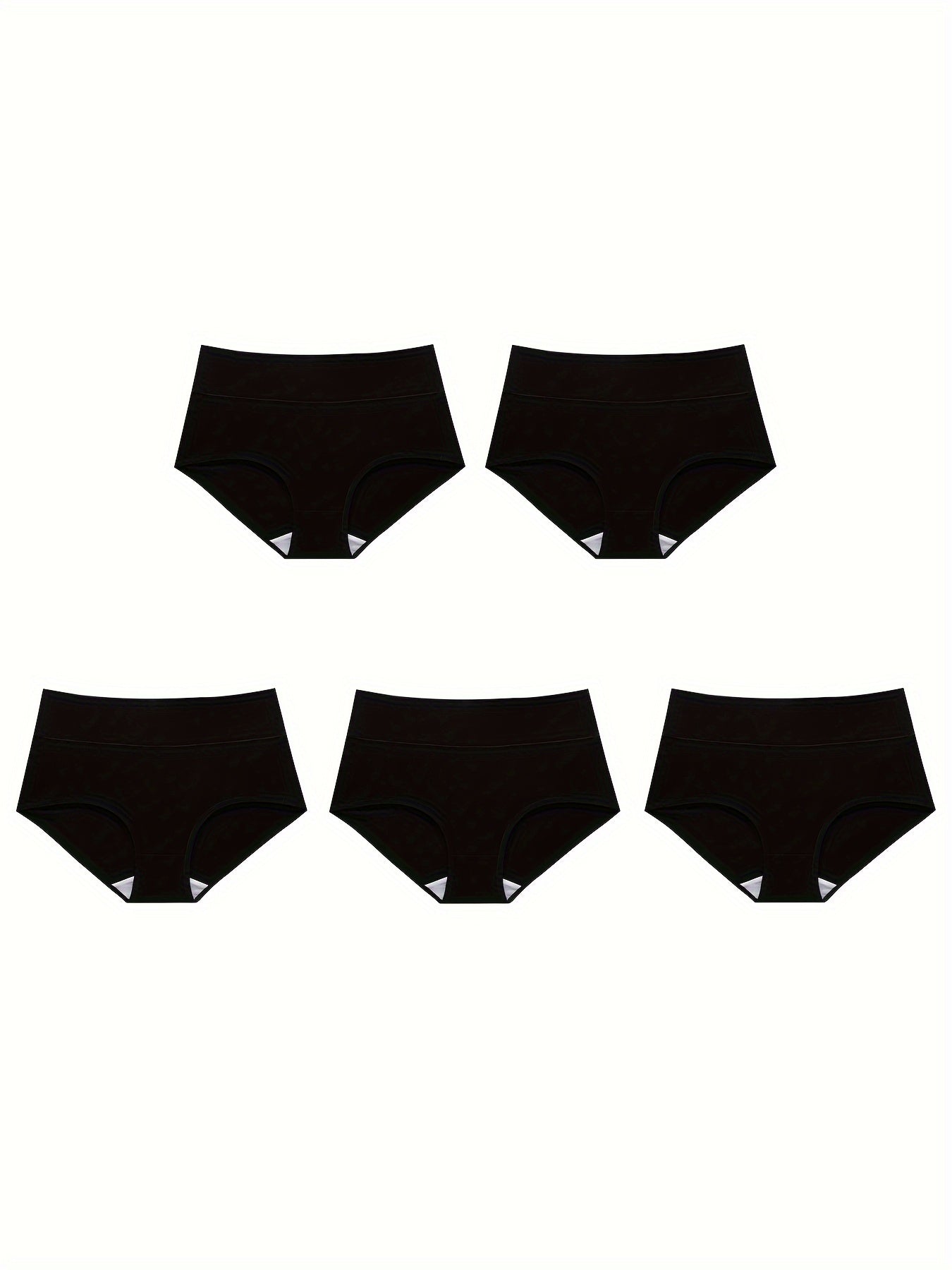 5 Pack Plus Size Seamless Anti Chafing Briefs Set